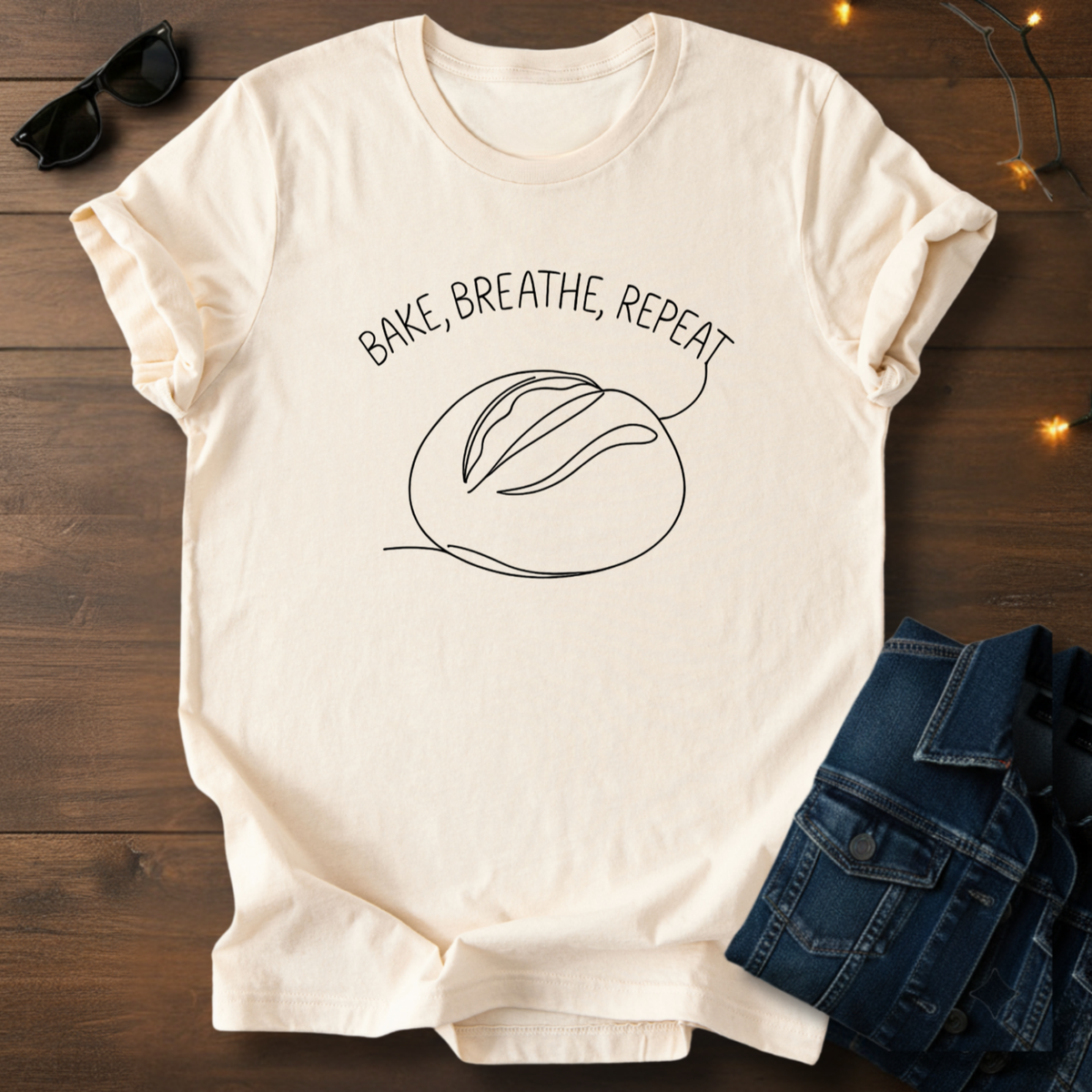 Bake, Breathe, Repeat Sourdough T-Shirt